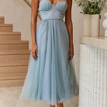 Modern-day Princess Chiffon Suspenders Party Maxi Dress