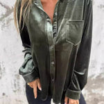Chest Pocket Velvet Shirt