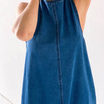 A-Line Loose Pockets Solid Color Tied Round-Neck Maxi Dresses