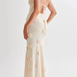 Flowers for Every Occasion Crochet Back Lace-up Maxi Dress