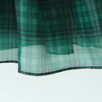 A-Line High Waisted Plaid Pleated Square-Neck Mini Dresses