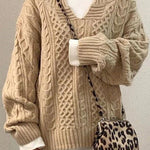 Knitted Pattern Casual Knit Sweater