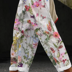 Women Floral Long Pant Casual Spring/Fall Trousers