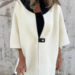 Fashionable Casual Stand Collar Zippered Loose Jacket