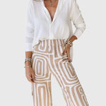 Emilia™ | Chic Pants Set with Complimentary Blouse & Belt