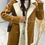 Fashionable Lamb Wool Patchwork Casual Jacket