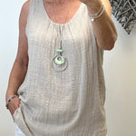 Penelope Necklace Lined Vest Top