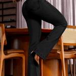 Fashion Elastic Waist High Waist Stretch Slim Flared Hip Lift Jeans