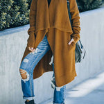 Fireside Pocketed Oversized Drape Neckline Knit Cardigan