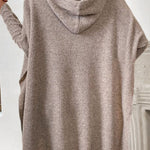 Casual Simplicity Solid Frenulum Hooded Collar Long Sleeve Dresses