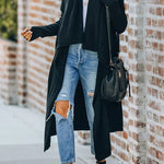 Fireside Pocketed Oversized Drape Neckline Knit Cardigan