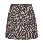 High-waist zipper autumn and winter A-line solid color skirt
