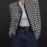 Long Sleeves Loose Printed Stand Collar Jackets Outerwear