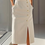 High Waisted Loose Split-Front Split-Joint Skirts