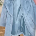 Faux fur collar loose coat