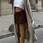 Warm Harvest Knit Button Detail Belted Duster Maxi Cardigan