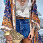 College Print Patchwork Cardigan Collar Outerwear