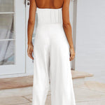 Summer Fashion Sexy Tube Top Strapless Casual Jumpsuit