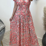 Flower Print Magic Long Maxi Sun Dress