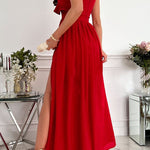 Darling Muse Ruffle One Shoulder Party Maxi Dress