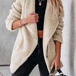 Fashion casual lambskin jacket with zipper pockets and grain velvet jacket