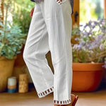Wren – Relaxed fit cropped trousers with contrasting details