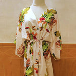 Original Loose Floral Printed Tied Buttoned Mini Shirt Dress
