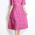 Floral cutout two-piece set