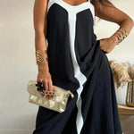 Two-Color Block Slip Dress