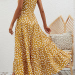 High Waist Solid Color Slim Waist Flying Sleeve Cake Skirt Dress