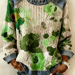Women's Retro Floral Print Top