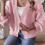 Fashion Trend Lantern Sleeve Simple Casual Coat