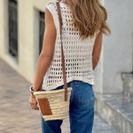 So Sweet and Chic Flower Crochet Hollowout Tank Top