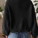 Fashion Trend Lantern Sleeve Simple Casual Coat