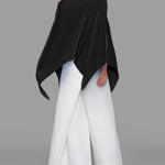 Batwing Sleeves Loose Asymmetric Solid Color One-Shoulder Blouses&Shirts Tops