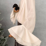 CREAM RUFFLED BLOUSE