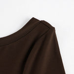 Bodycon High Waisted Backless Solid Color Round-Neck Maxi Dresses