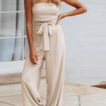Summer Fashion Sexy Tube Top Strapless Casual Jumpsuit