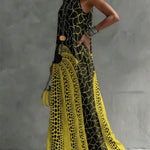 Loose Sleeveless Pockets Polka-Dot Printed Round-Neck Maxi Dresses