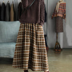 Artistic Retro Plaid A-Line Skirt