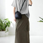 Loose Short Sleeves Solid Color Stand Collar T-Shirts Tops