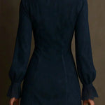 Jasmine – Lace-Trimmed Blue Mini Dress