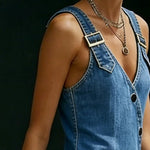 Vera™ | Long denim dress with buttons