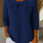 SERENNA | Women's Sweater with Bow and Round Neckline