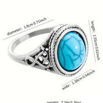 Sterling Silver Ring with Exquisite Blue Stone