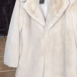 Faux fur collar loose coat