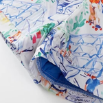 Graffiti Print Cotton Shorts Set