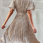 Ruffle Sleeve Leopard Print Dress
