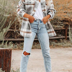 Plaid Pocketed Jacket