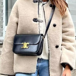 Round Neck Long Sleeve Faux Fur Coat